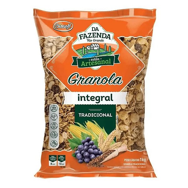 GRANOLA TRADICIONAL- 1KG- BIOSOFT