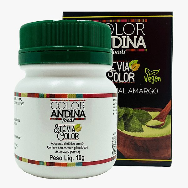 ADOÇANTE STEVIA COLOR VEGAN 100% NATURAL - 10G - COLOR ANDINA