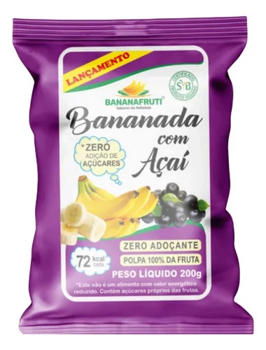 BANANADA COM AÇAI - 200G - BANANAFRUTI