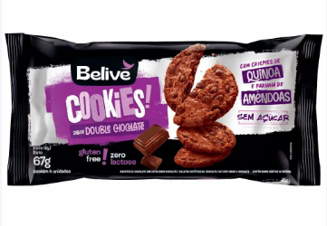 COOKIES  ZERO C/ CRISPES DE QUINOA - 67G- BELIVE