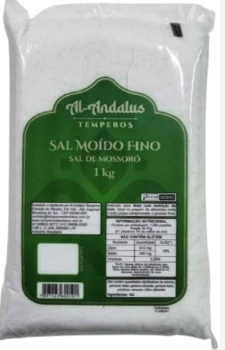 SAL MOÍDO FINO (SEM IODO) - 1KG - ANDALUS