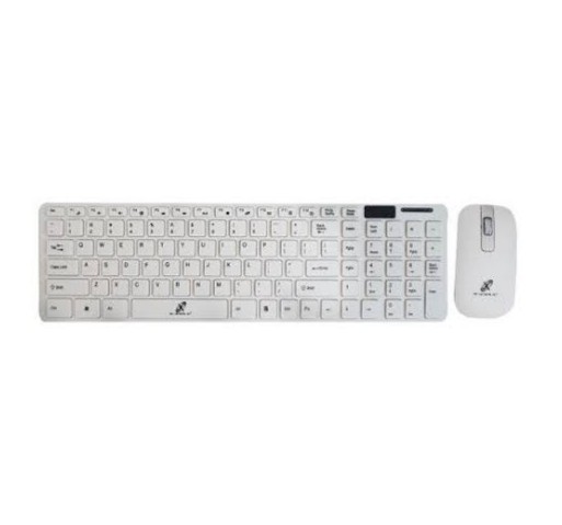 Kit Teclado e Mouse S/Fio 2.4GHZ Branco