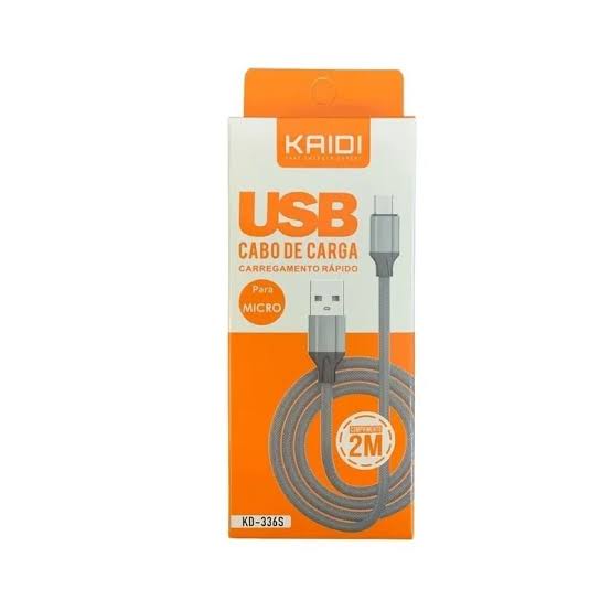 Cabo Usb de Carga Rápida P/Celular iPhone 2M Kaidi