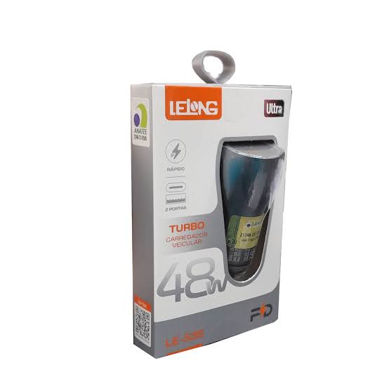 Carregador Veicular 48W USB Tipo C S/Cabo LE-536