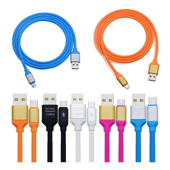 Cabo USB Tipo C de Dados Rápido Emborrachado Colorido 1.2 Metros