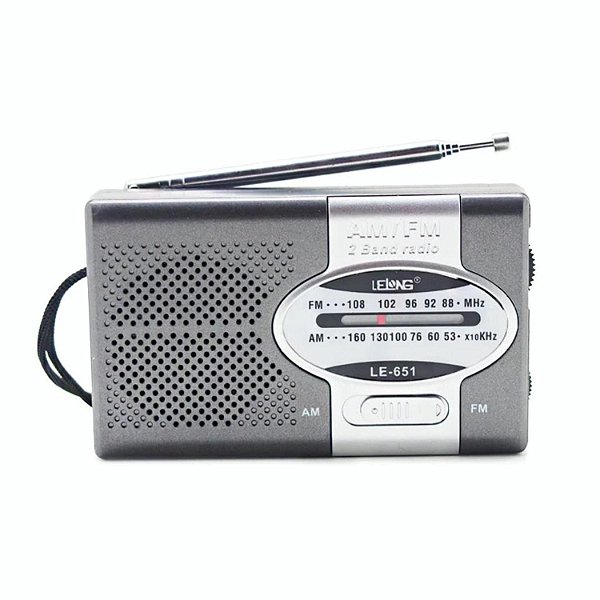 Rádio Lelong de Bolso AM/FM á Pilha LE-651
