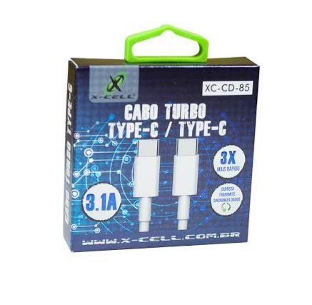 Cabo Tipo C Tipo C 3.1A Branco XC-CD-85 1M