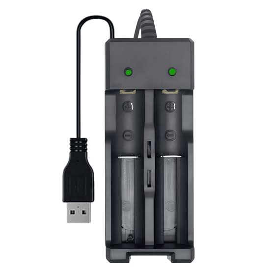 Carregador Duplo de Bateria 18650 4.2V USB