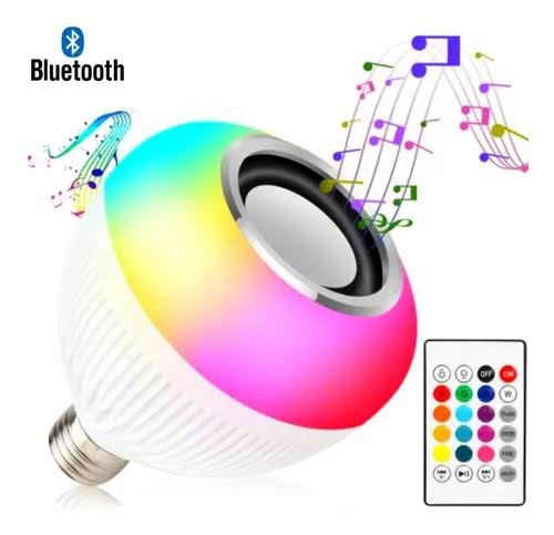 Lampada Musical Caixa de Som Bluetooth RGB