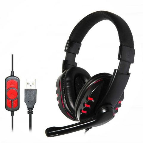 Headset Gamer Fone E Microfone Usb Led Pc Ps4 Ps3