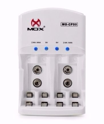 Carregador de Pilha Mox MO-CP50 (Sem Pilhas)
