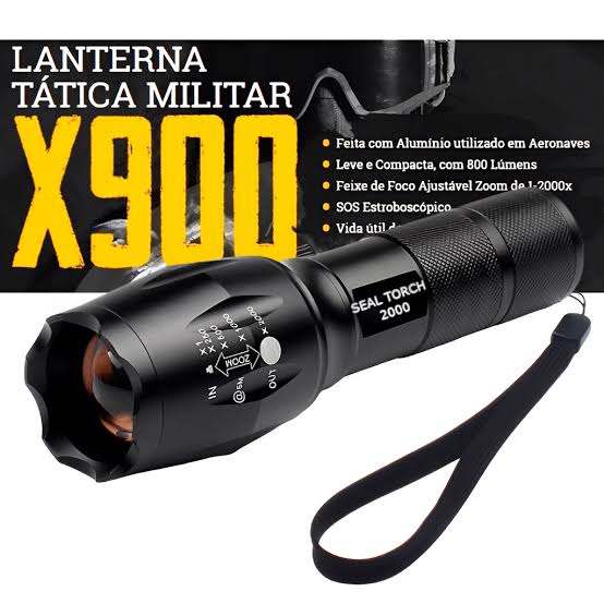 Lanterna X-900 Led Super Potente Recarregável