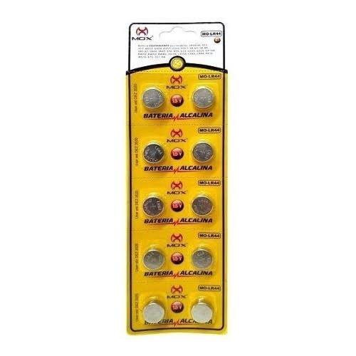 Bateria Mox Alcalina 1.5V MO-LR44 Cartela C/10
