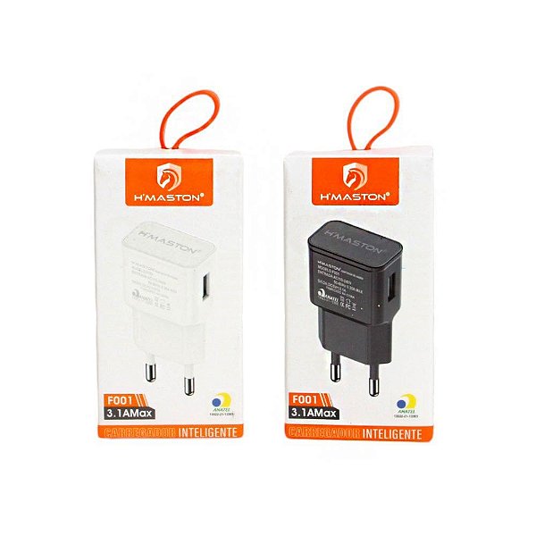 Carregador USB S/Cabo 3.1A 5V H`Maston