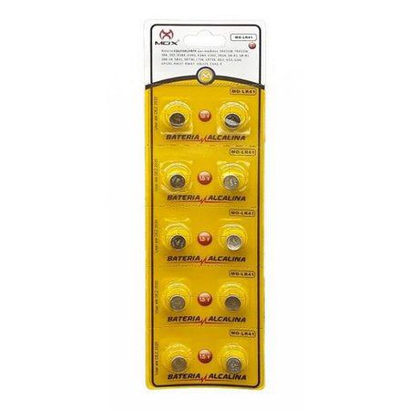 Bateria Mox Alcalina 1.5V MO-LR41 Cartela C/10