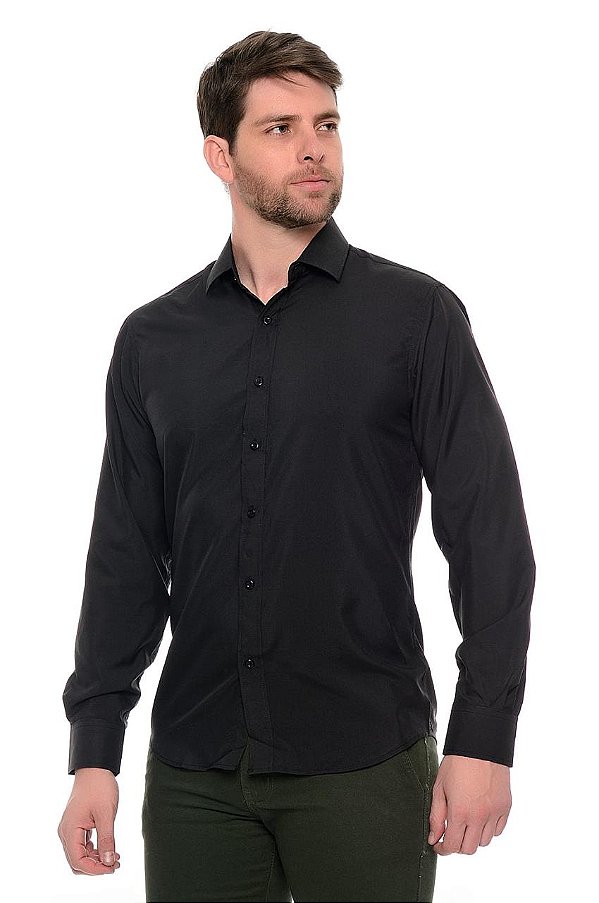 Camisa Social Masculina Slim Fit