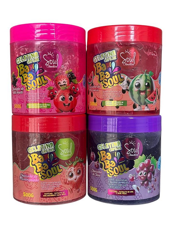 Gelatina Capilar Soul Cosméticos Cheio De Fruta Definição Máxima E Brilho