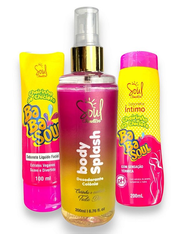 Kit Sabonete Facil + Sabonete Intimo + Body Splash Paradox Soul Cosméticos