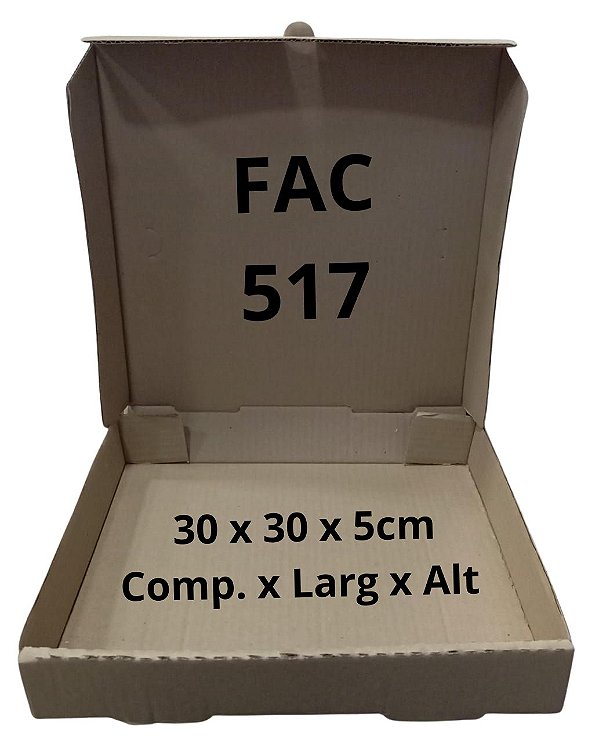 Caixa Papelao Corte Vinco 30x30x05 (FAC 517)