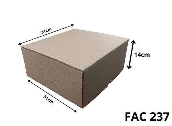 Caixa Papelao Corte Vinco 31x31x14 (FAC 237) c/10 Unidades