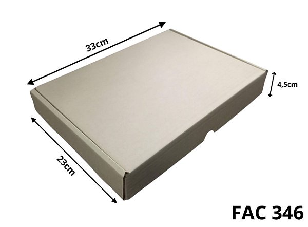 Caixa Papelao Corte Vinco 33x23x4,5 (FAC 346) c/10 Unidades