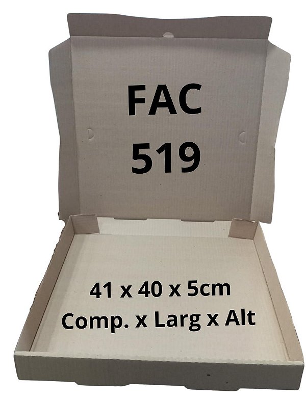 Caixa Papelao Corte Vinco 41x40x05 (FAC 519)