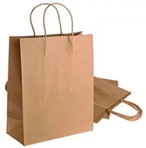 Sacola Papel Kraft Alca Torcida 90grs 30x24x9 (M) c/50 Unidades