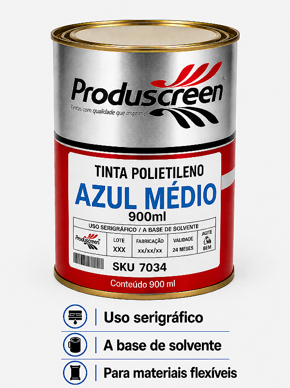 Tinta Polietileno (PE) - Azul Médio - 900ml