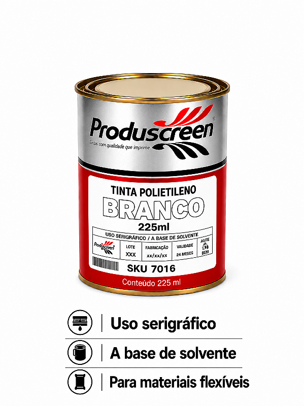 Tinta Polietileno (PE) - Branco - 225ml
