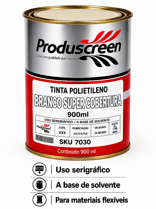 Tinta Polietileno (PE) - Branco Super Cobertura - 900ml