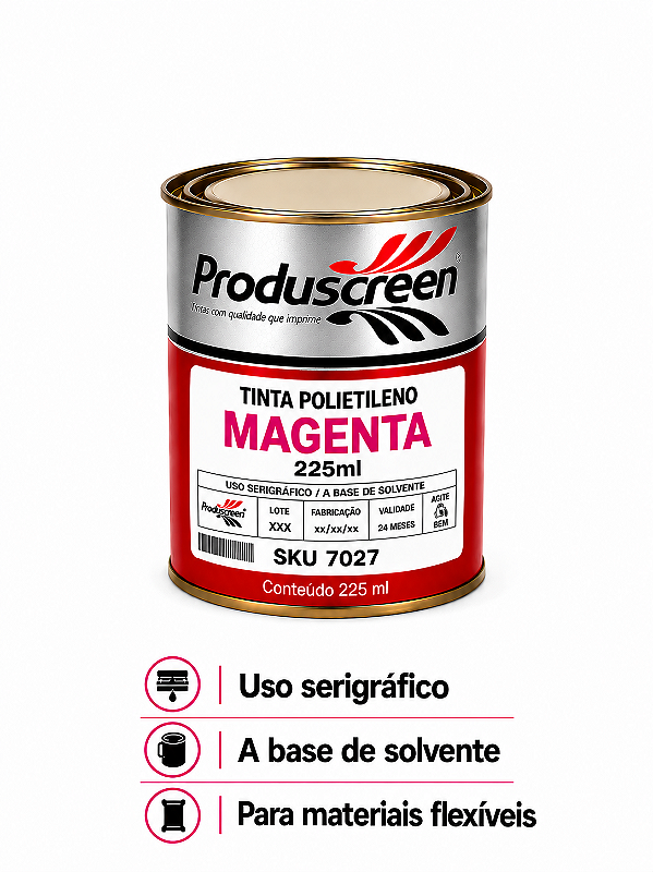 Tinta Polietileno (PE) - Magenta - 225ml