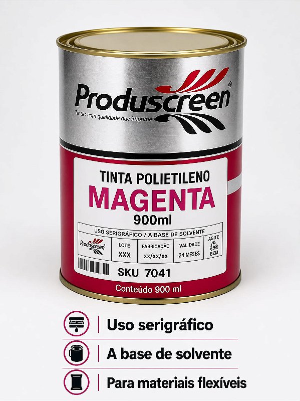 Tinta Polietileno (PE) - Magenta - 900ml