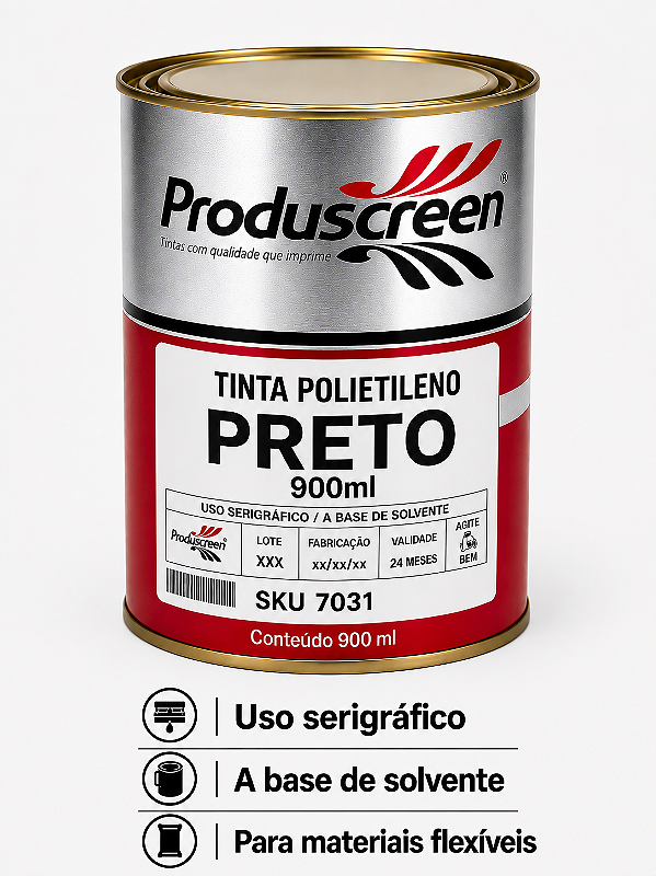Tinta Polietileno (PE) - Preto - 900ml
