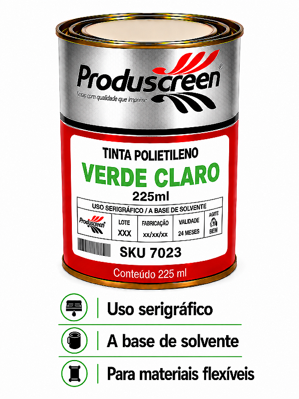 Tinta Polietileno (PE) - Verde Claro - 225ml