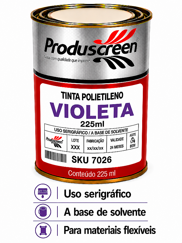 Tinta Polietileno (PE) - Violeta - 225ml