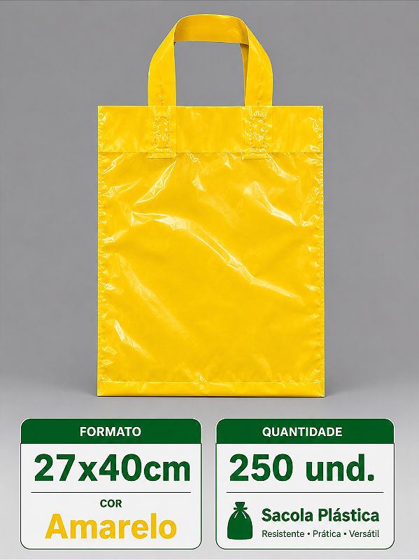 Sacola Alca Fita AD 27x40 0,13 c/250 Unidades