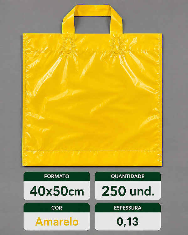 Sacola Alca Fita AD 40x50 0,13 c/250 Unidades