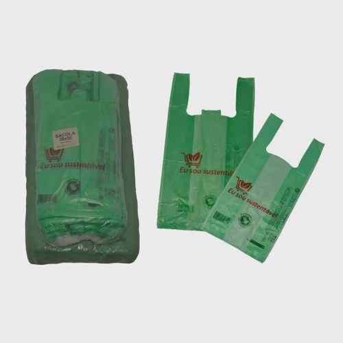 Sacola Plastica Biodegradavel Verde 38x50 (milheiro)
