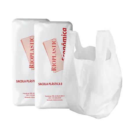 Sacola Plastica Economica Branca 29x44 (Milheiro)