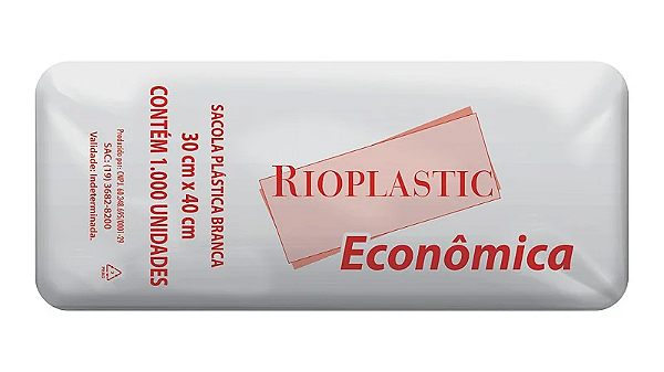 Sacola Plastica Economica Branca 30x40 (Milheiro)