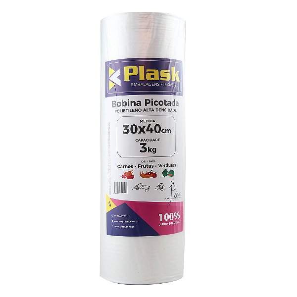 Saco Plastico Picotado Reforcado 30x40