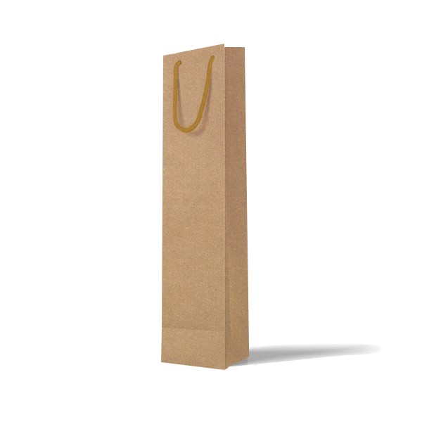 Sacola Papel Kraft Natural Reforcada 37x9x9 (BFV) c/ 10 Unidades