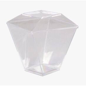 Copo Quadratto 100ml c/ Tampa c/10 (8680) PRAFESTA