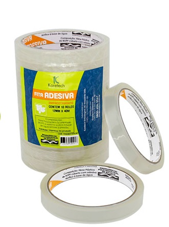 Fita Adesiva 12x40 Transparente c/10 Rolos KORETECH