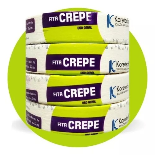 Fita Crepe Branco 24x45 c/4 KORETECH