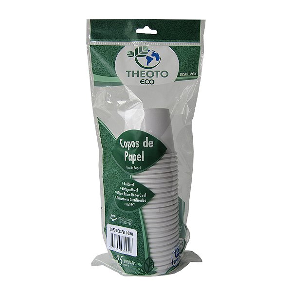Copo de Papel 100ml c/25 Unidades THEOTO