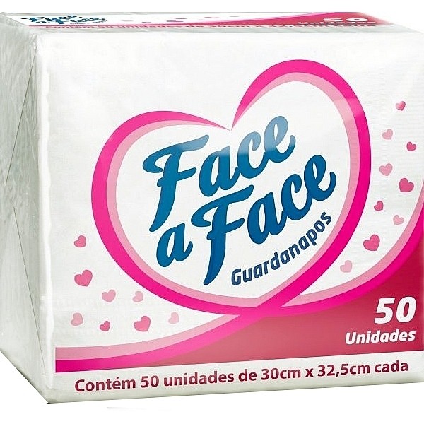 Guardanapo 30x32,5 c/50 Unidades FACE A FACE