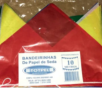 Bandeirinhas de Papel Seda 10 Metros