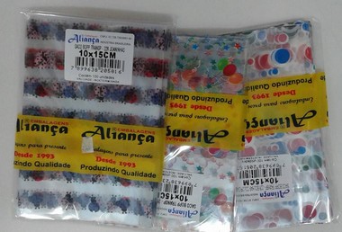 Saco Bopp Transparente Decorado 15x22 c/50 Unidades