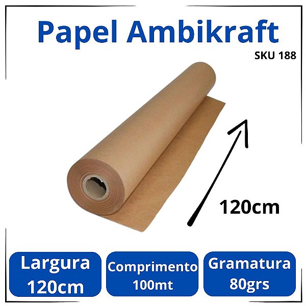 Papel Ambikraft 80grs 120cm 100 Metros